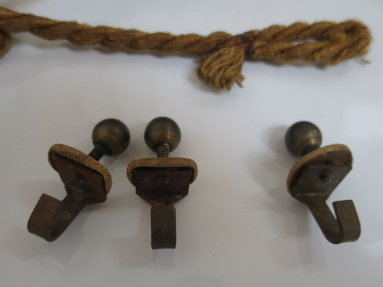 Image 1 of Hanglamp Art Deco glas bruin wit zeshoekig hexagonaal