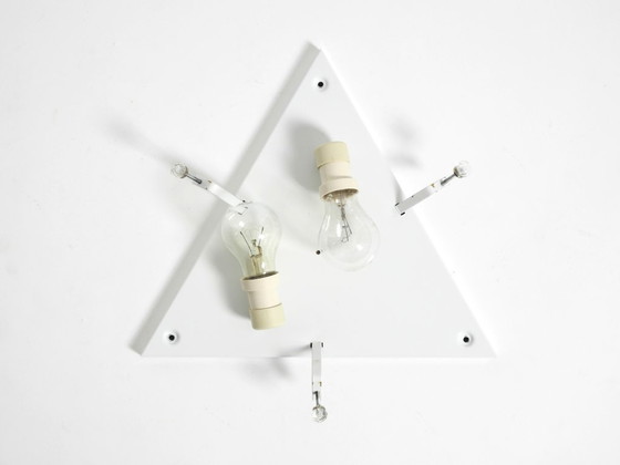 Image 1 of Post Modern Murano glass triangle ceiling lamp by Sylcom, Italy, 1985