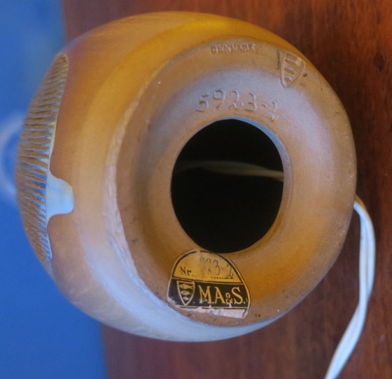 Image 1 of Ceramic Table Lamp with Original Shade by Michael Andersen & Son, Denmark 1960s