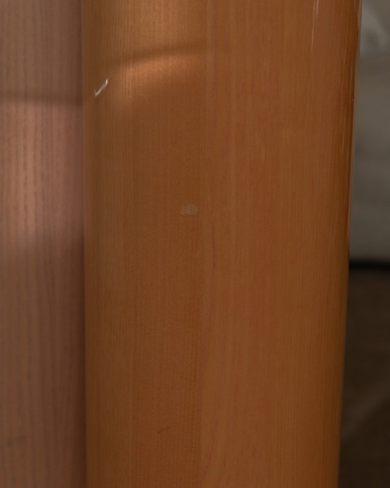 Image 1 of Vintage Saporiti Italia Dining Table – Enamel Column Base –  Postmodern 1980s