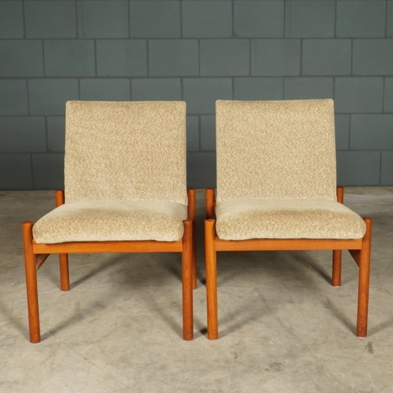 Image 1 of Danish lounge set – two armchairs with small table – 1970s