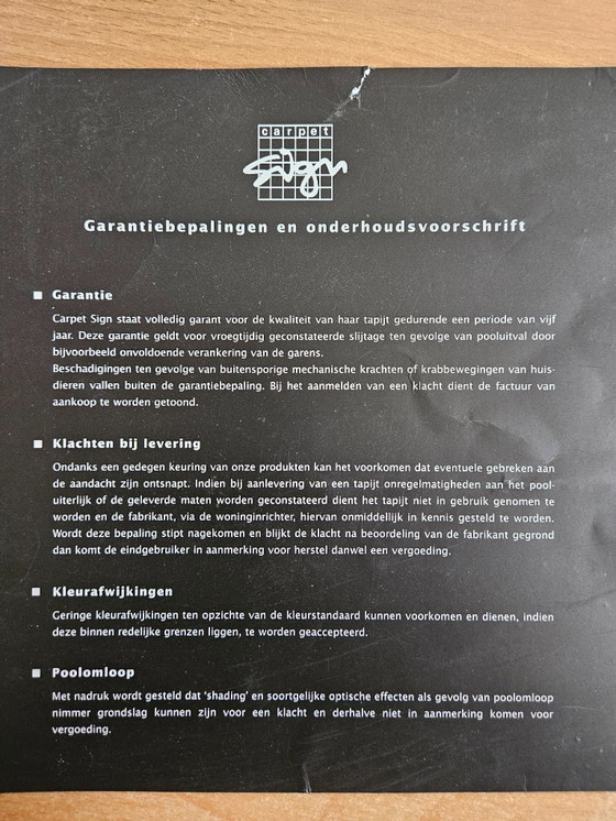 Image 1 of Design kleed van Carpet Sign, type: Sauvage