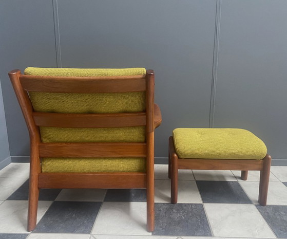 Image 1 of Fauteuil + Hocker Gustav Thams pour A/S Vejen Danemark 1960