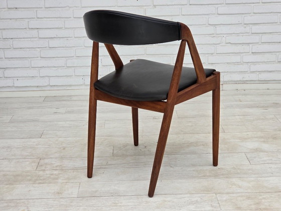 1960s, Danish Design by Kai Kristensen, Set of 4 Armchairs, Leather, Teak – Dining chairs (photo 13 of 18)