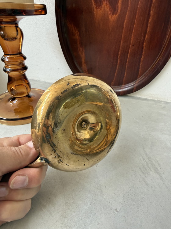 Image 1 of Vintage messing kandelaars set | mid century brass | sfeervol decor