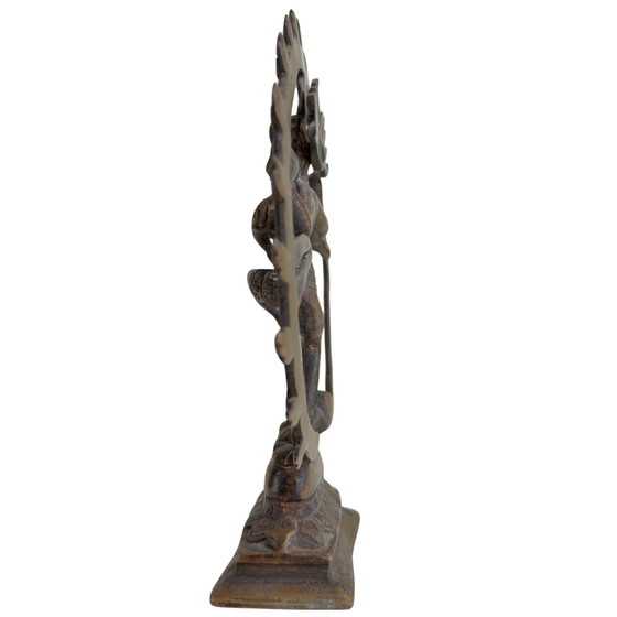 Shiva Nataraja indiano in bronzo e realizzato manualmente. – Sculture, Bronze, Brass (photo 7 of 10)
