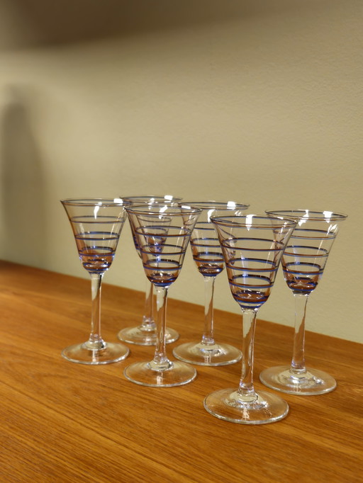 Vintage Schnapsgläser Schnapsgläser Cocktailgläser Blaues Glas