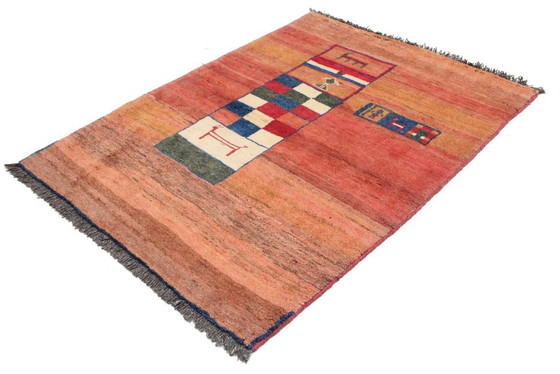 Image 1 of Original Perserteppich Gabbeh Ghashghai Orientteppich 158 cm x 116 cm Alt Natur