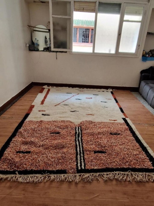 Tapis Beni Ouarain en authentieke laine 300cmx150cm