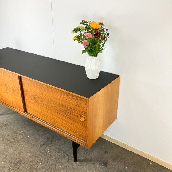 Image 1 of Sideboard by Lothar Wegner, walnut with black formica top, 1960s