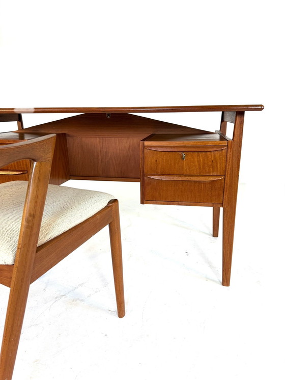 Image 1 of Scrivania vintage in teak, Gunnar Nielsen, Tibergaard anni '60