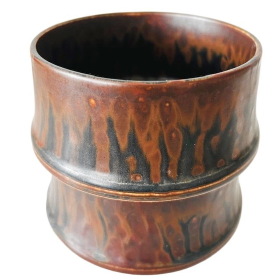 Image 1 of Ensemble de bols empilables en céramique aux tons naturels, années 1960