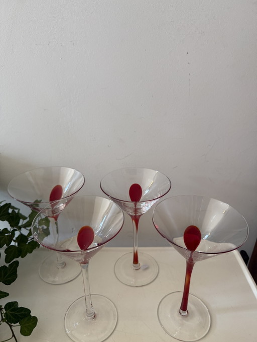 Swirline Red Cocktail glazen barware