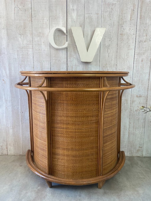 Vintage rotan bar