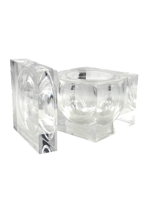 Image 1 of Space age lucite Ice Bucket mod. Bombo, Studio TG, Guzzini Italy, ca. 1970s