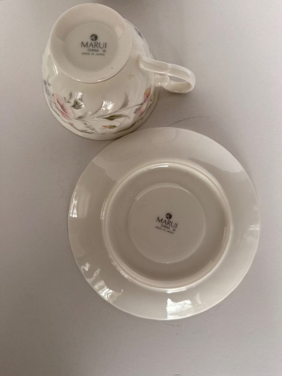 Image 1 of Service à thé Marui de 2 tasses en porcelaine