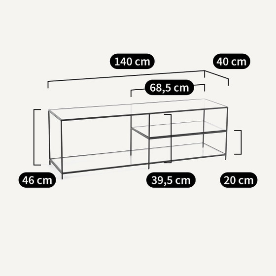 Glass HIFI TV unit / audio unit metal frame – LaRedoute France, Sideboard, Brass (photo 8 of 8)