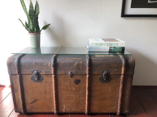Vintage hutkoffer tafel