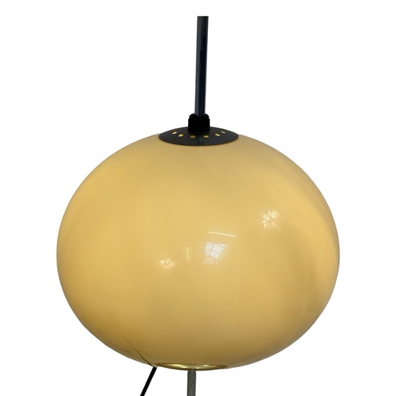 Image 1 of Pop Art / Space Age Design - Mushroom Lamp with Brown Plexi Shade and Chrome Base