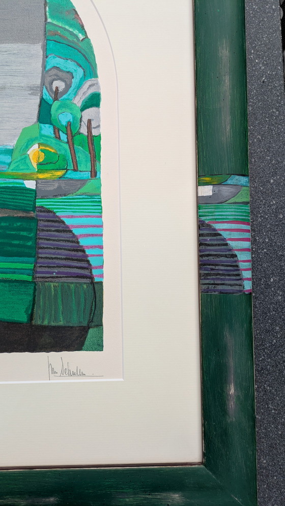 Image 1 of Ton Schulten lithografie "Voorjaar 1995"