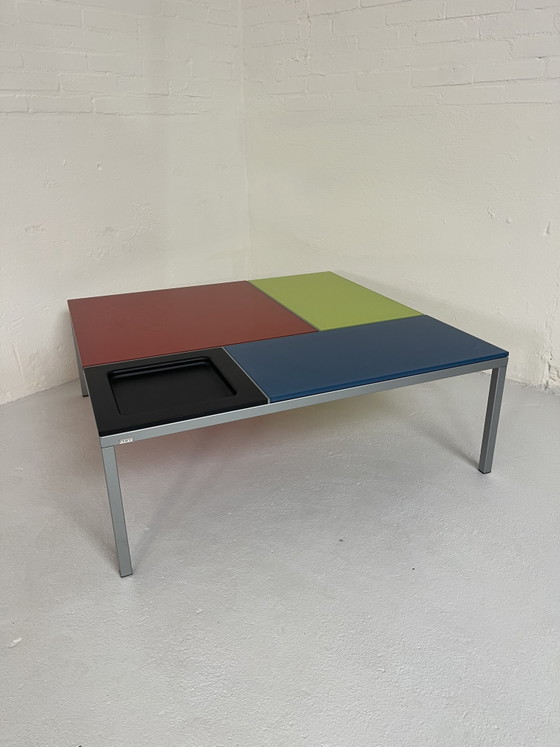 Tableau Mondrian Ciacci vintage en Italie vers 1980. – Tables basses, Glass, Metal (photo 2 of 15)