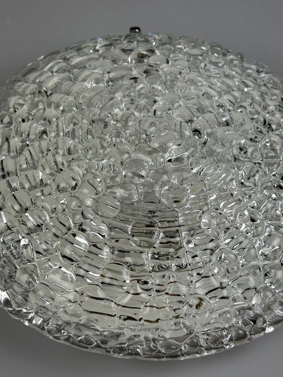 Image 1 of 60s 70s Lamp Plafoniere Inbouw Ijsglas Space Age Design