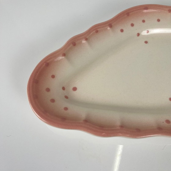 Image 1 of Piccolo piatto rosa di Salins-les-Bains, prima del 1970