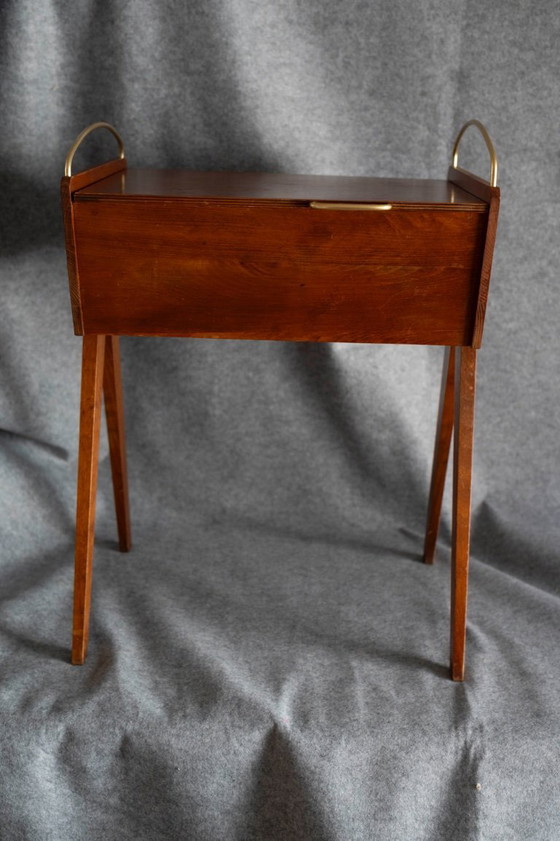 Image 1 of 1960 Vintage - Table de couture Armoire à couture Commode de couture Boîte à couture