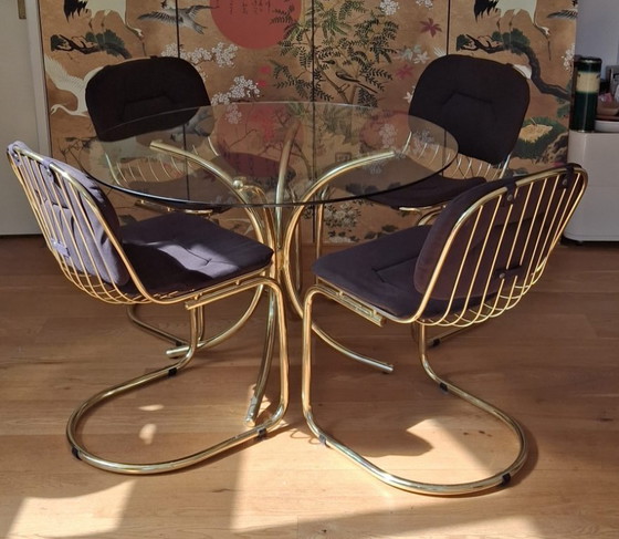 Image 1 of Gastone Rinaldi eettafel met 4 stoelen