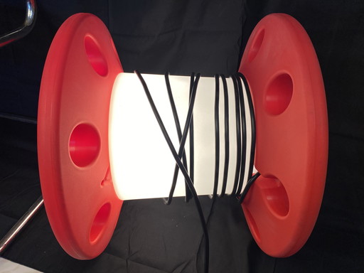 In- Outdoor Leuchte Kabelrolle Linea Light Italy 90‘s Kunststoff Design