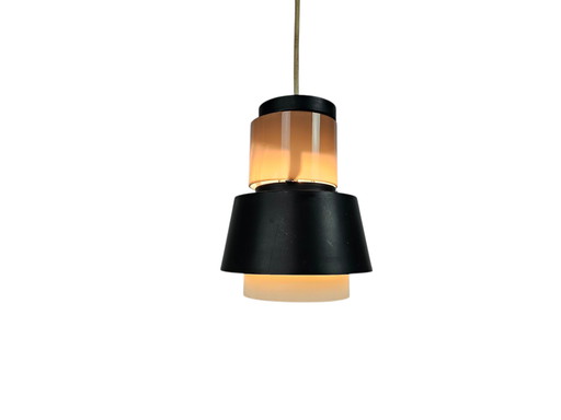 Philips - Lampe suspendue - lampe cylindrique - métal - verre - années 60