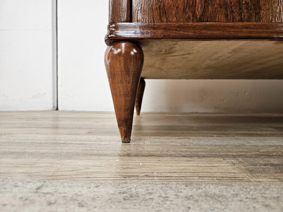 Image 1 of Commode Art Déco en ronce de noyer à quatre tiroirs