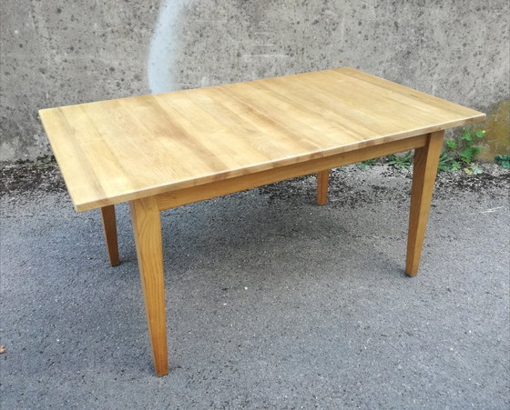 Image 1 of Table Rectangulaire Extensible en Frêne Massif