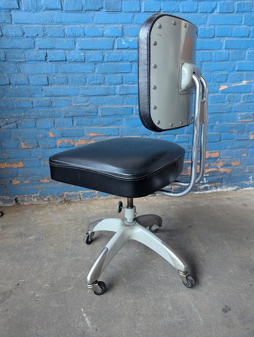 Silla de trabajo vintage, silla de oficina, años 50