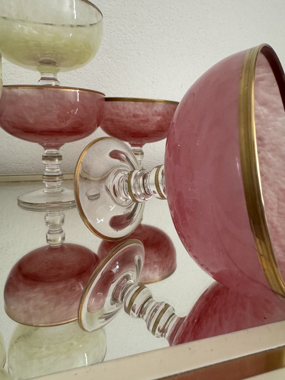 Image 1 of Coupes à glace multicolore cristal vénitien 