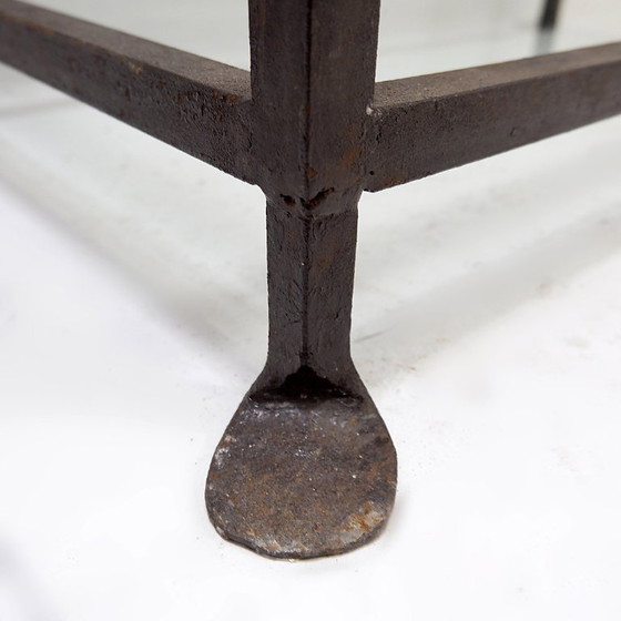 Image 1 of Vintage pagoda-style shelves in black metal