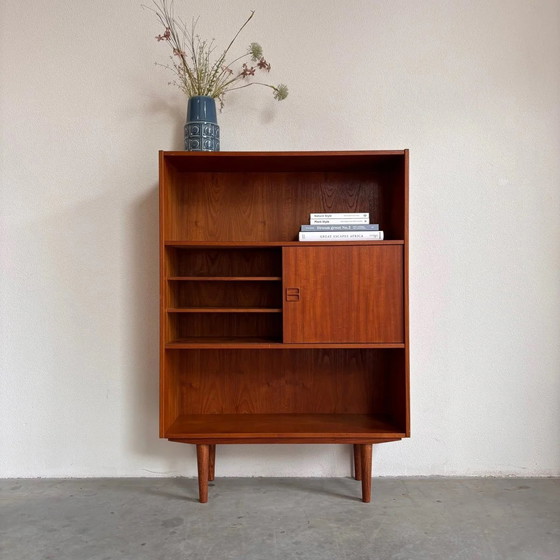 Image 1 of Vintage bookcase sliding doors teak