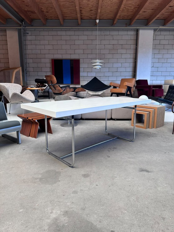 Thonet S 1072 SERIOUS Tisch, Glen Oliver – Esstische, Holz, Chrom (photo 2 of 10)