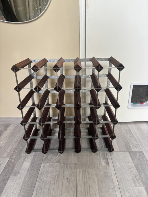 Portabottiglie vintage – wijnrek, Metal, Wood (photo 2 of 5)