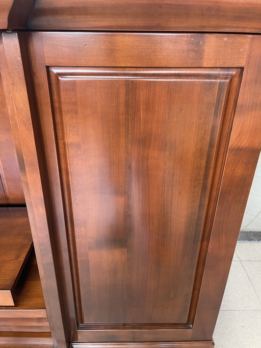 Exclusive vintage TV cabinet made of solid mahogany wood