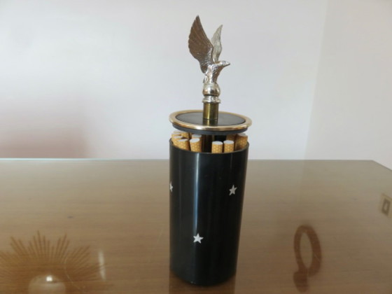 Cigarette dispenser "eagle and stars" 60-70, vintage – Decorative Objects, Metal, Brass (photo 3 of 14)