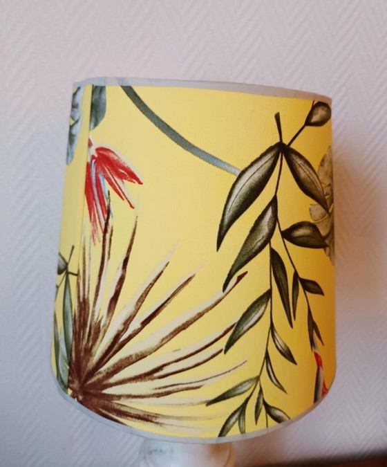 Image 1 of Marmorlampe und maßgefertigter Lampenschirm