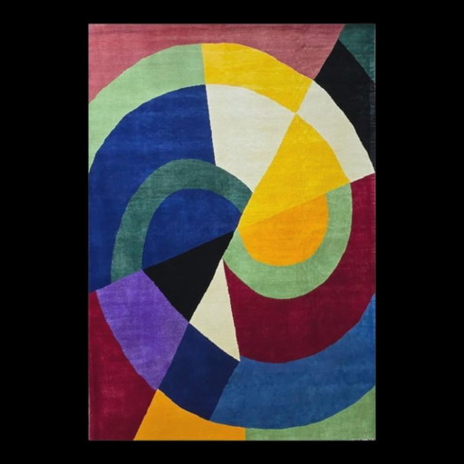 Alfombra Diagonale de Sonia Delaunay – Lana tejida a mano sobre algodón, 190 x 260 cm – vloerkleden en tapijten, Wool
