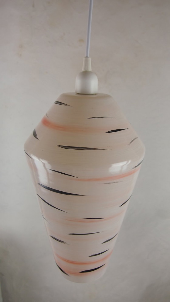 Image 1 of Rara lampada a sospensione francese in stile Mid-Century Modern nello stile di LUNEL