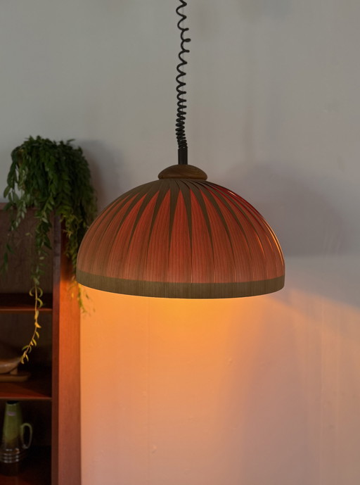 Lampada a sospensione vintage a stecche, Hans Agne Jakobsson anni '60