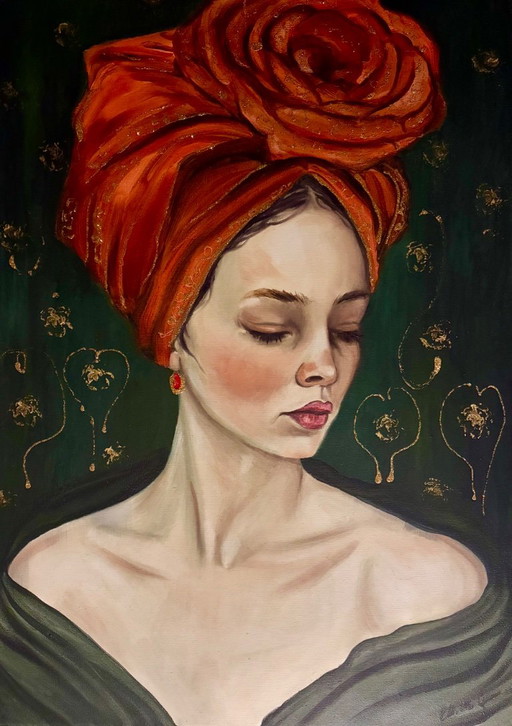 Walter Geraci- Crimson Crown – schilderijen tekeningen, Canvas