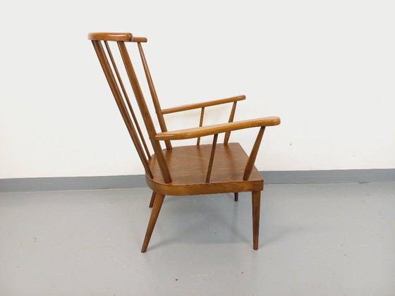 Image 1 of Poltrona vintage Baumann in legno, modello Fan, anni '60