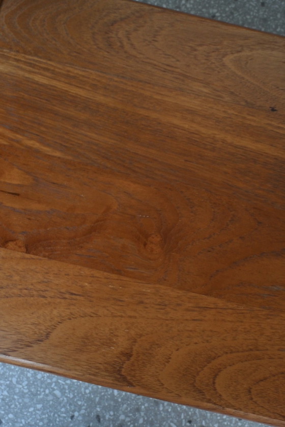 Image 1 of Table d'appoint vintage en chêne massif, design danois