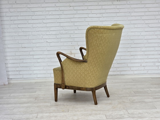 Image 1 of Poltrona danese degli anni '60 di Slagelse Møbelværk, modello 157, velluto