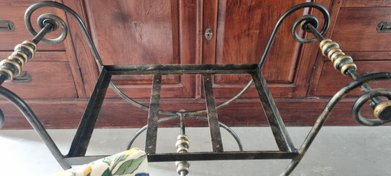 Image 1 of sgabello in ferro curule francese